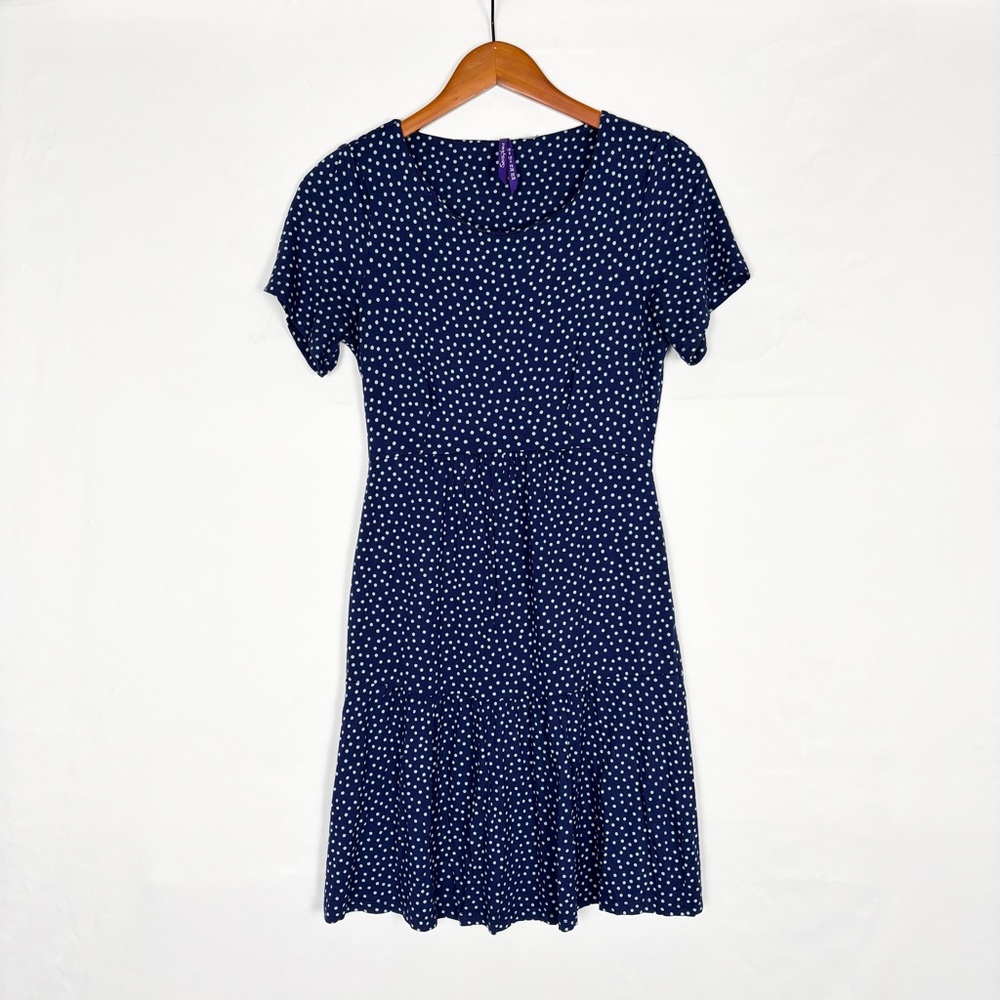 Seraphine Dotted Babydoll Maternity‎ Dress Blue Size 2